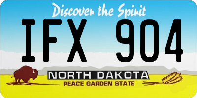 ND license plate IFX904