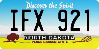 ND license plate IFX921