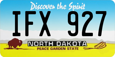 ND license plate IFX927