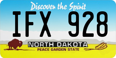 ND license plate IFX928