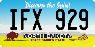 ND license plate IFX929