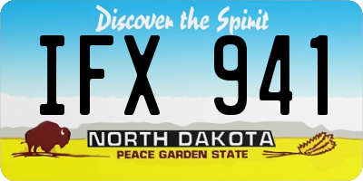ND license plate IFX941