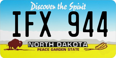 ND license plate IFX944