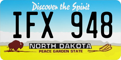 ND license plate IFX948