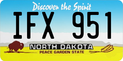 ND license plate IFX951
