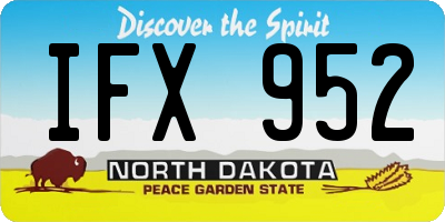 ND license plate IFX952