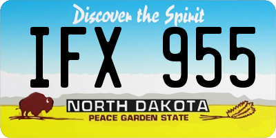 ND license plate IFX955