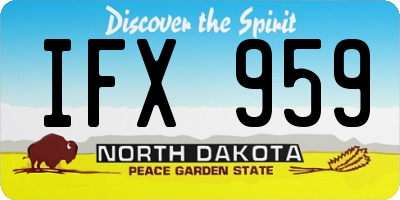ND license plate IFX959