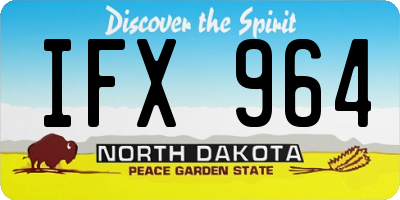 ND license plate IFX964