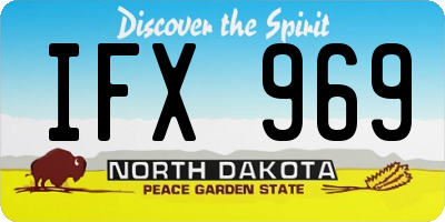 ND license plate IFX969