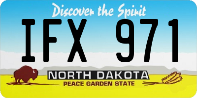 ND license plate IFX971