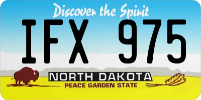 ND license plate IFX975