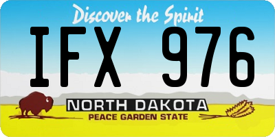 ND license plate IFX976