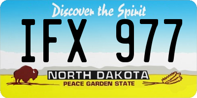 ND license plate IFX977