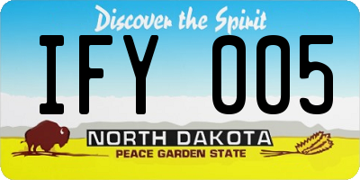 ND license plate IFY005