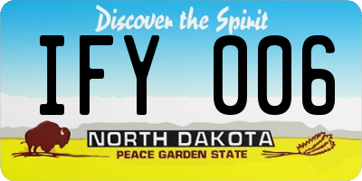 ND license plate IFY006