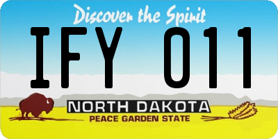 ND license plate IFY011