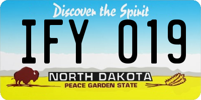 ND license plate IFY019