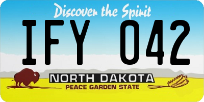 ND license plate IFY042