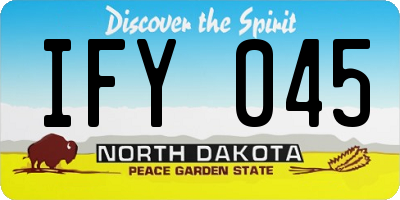 ND license plate IFY045