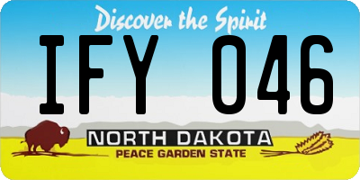 ND license plate IFY046