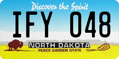 ND license plate IFY048