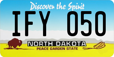 ND license plate IFY050