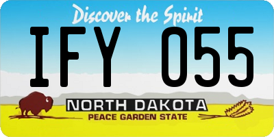 ND license plate IFY055