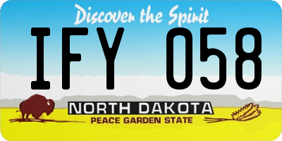 ND license plate IFY058