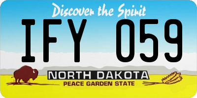 ND license plate IFY059