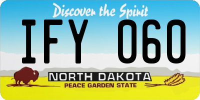 ND license plate IFY060