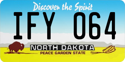 ND license plate IFY064