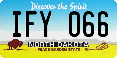 ND license plate IFY066