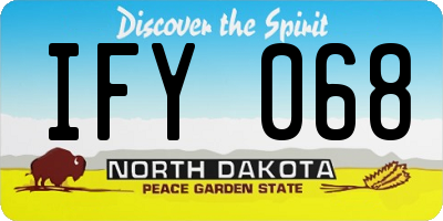 ND license plate IFY068
