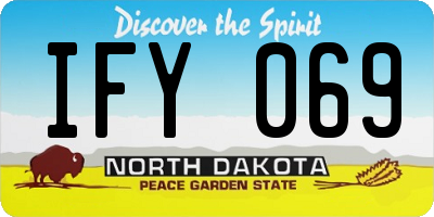 ND license plate IFY069