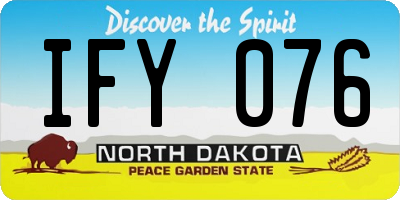 ND license plate IFY076