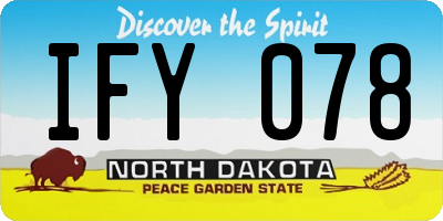 ND license plate IFY078