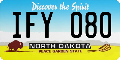 ND license plate IFY080