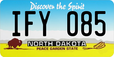 ND license plate IFY085