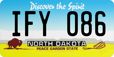ND license plate IFY086