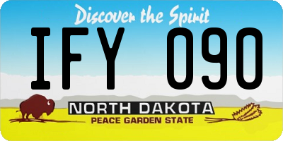 ND license plate IFY090