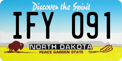 ND license plate IFY091