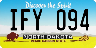 ND license plate IFY094