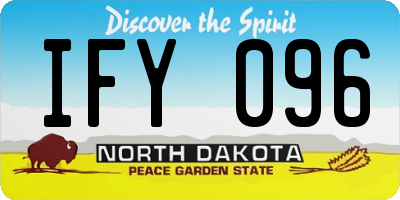 ND license plate IFY096