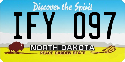 ND license plate IFY097