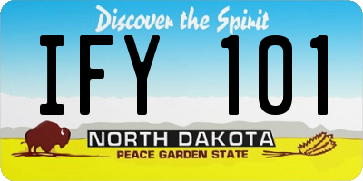 ND license plate IFY101