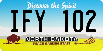 ND license plate IFY102