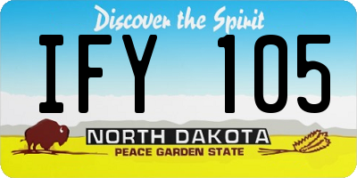 ND license plate IFY105