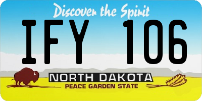 ND license plate IFY106