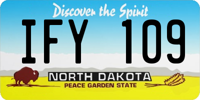 ND license plate IFY109